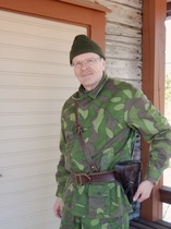 Reservin majuri Matti Hyvärinen kilpailuasussaan.