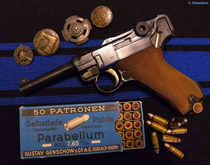Sotilaspistooli m/23 kaliiperissa 7,65 mm Parabellum on perinnepistooliammuntojen klassikkoaseita.